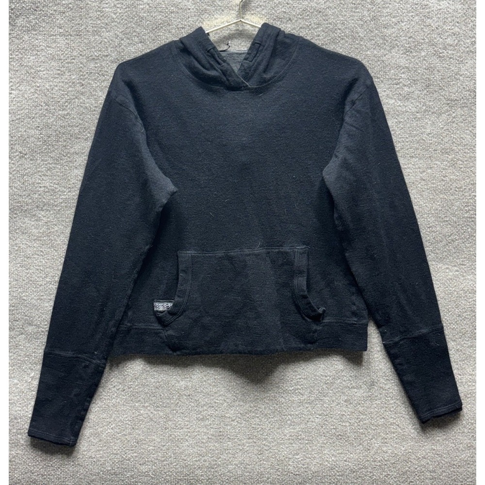 Paka Hoodie Women Medium Black 100% Baby Alpaca Hoody Breathe Collection Natural